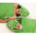 Alligator-Soft Baby 100% coton utilisation pour bain, plage, piscine, serviette à capuche bébé et enfant, serviette animale mignon
